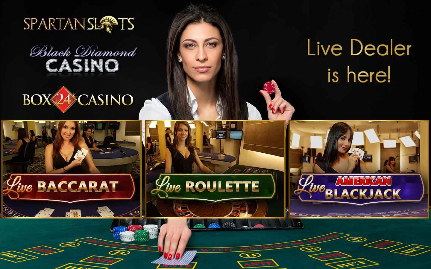 Live dealer games at Black Diamond casino